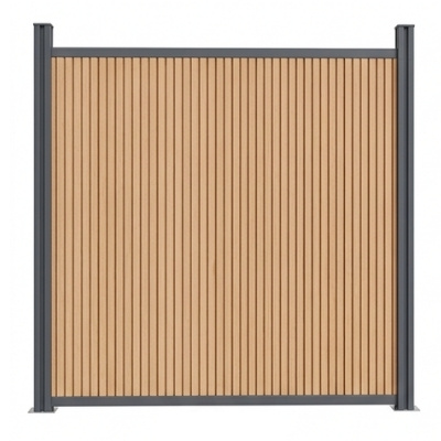 WPC-Zaun Design Senkrechte Lamellen