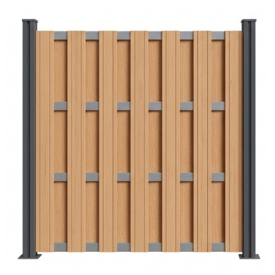 WPC-Zaun Design Lattenzaun-Optik