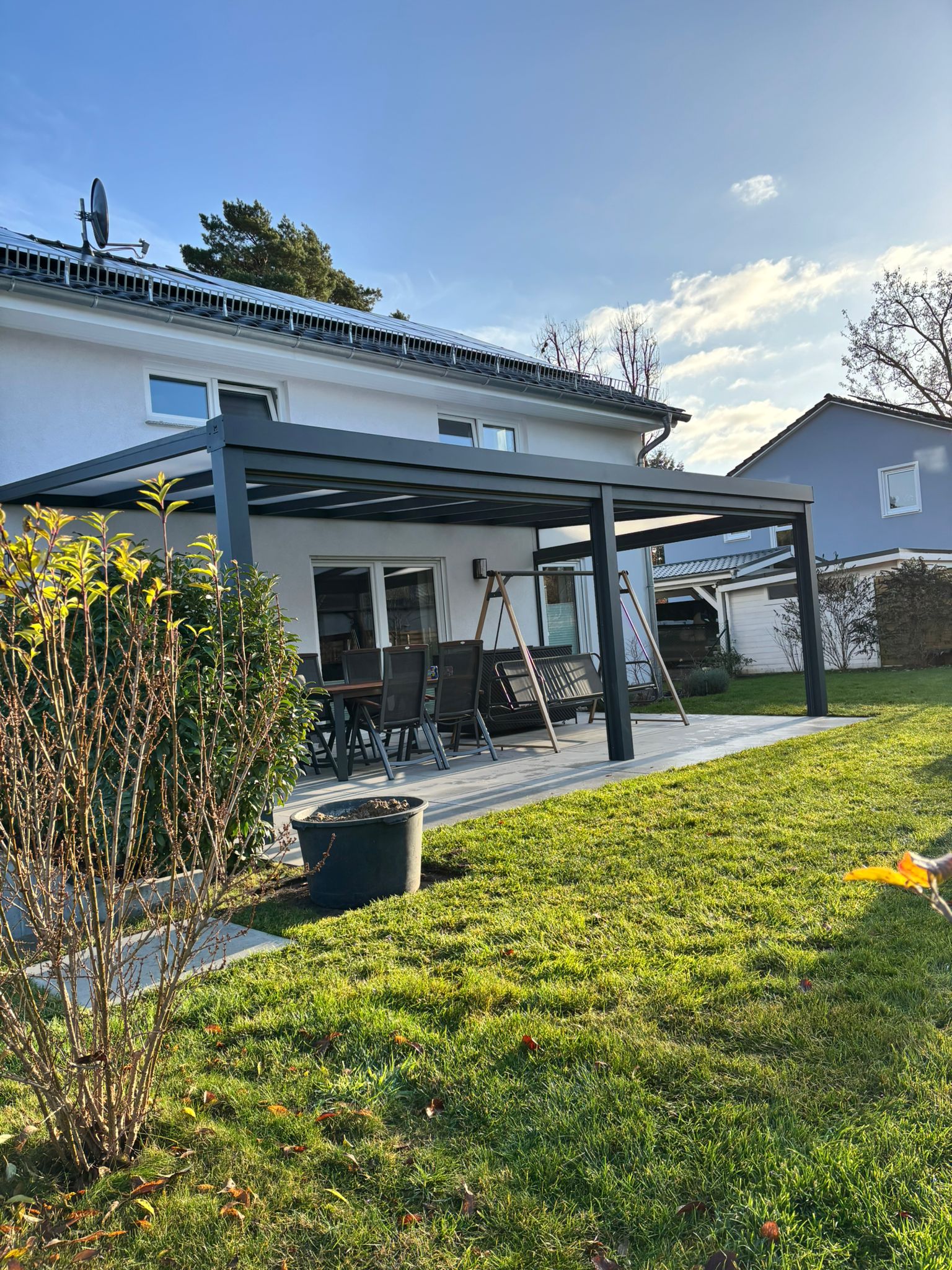 Wintergarten Glas Modern Anthrazit
