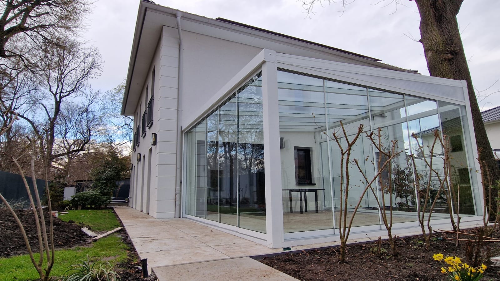 Wintergarten Glas Modern Anthrazit