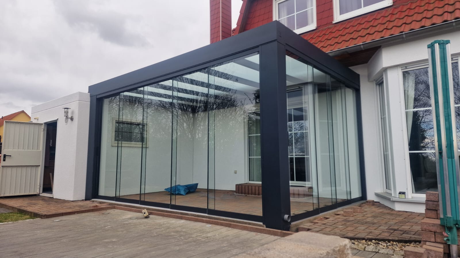 Wintergarten Glas Modern Anthrazit
