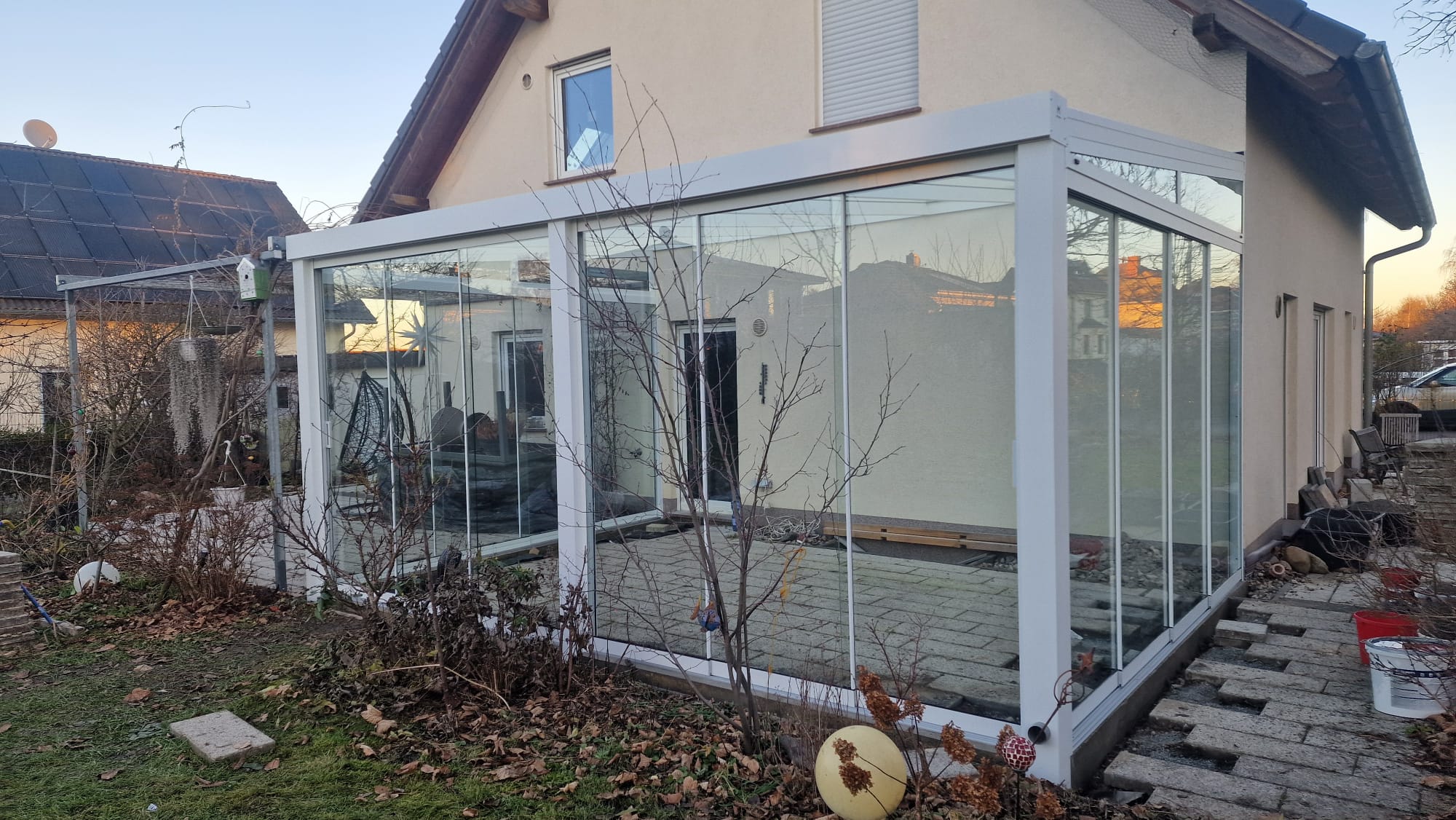 Wintergarten Glas Modern Anthrazit